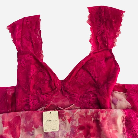 Free People Suddenly Fine Maxi Slip in Rosey Pink Combo Small NWT - Picture 7 of 10